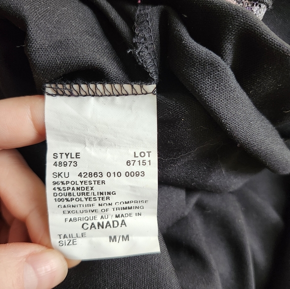 Le Château Strapless Ruched Purple Floral Mesh A-line Dress - Picture 5 of 7